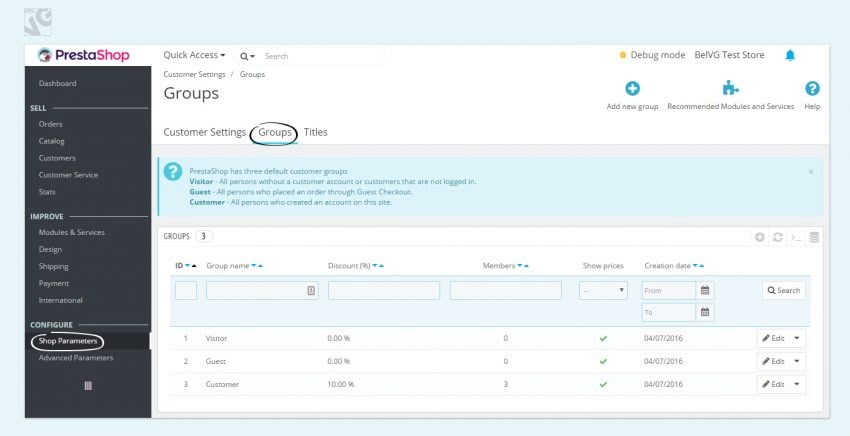 How to Set a Discount for a Customer Group in Prestashop 1.7