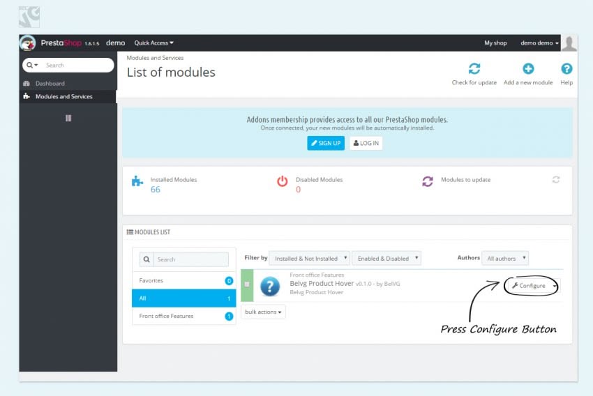 Prestashop Product Hover