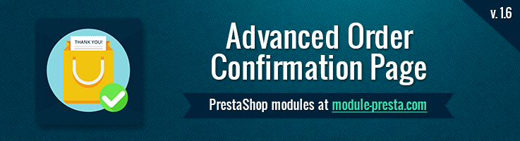 Big Day Release: Prestashop Advanced Order Confirmation Page