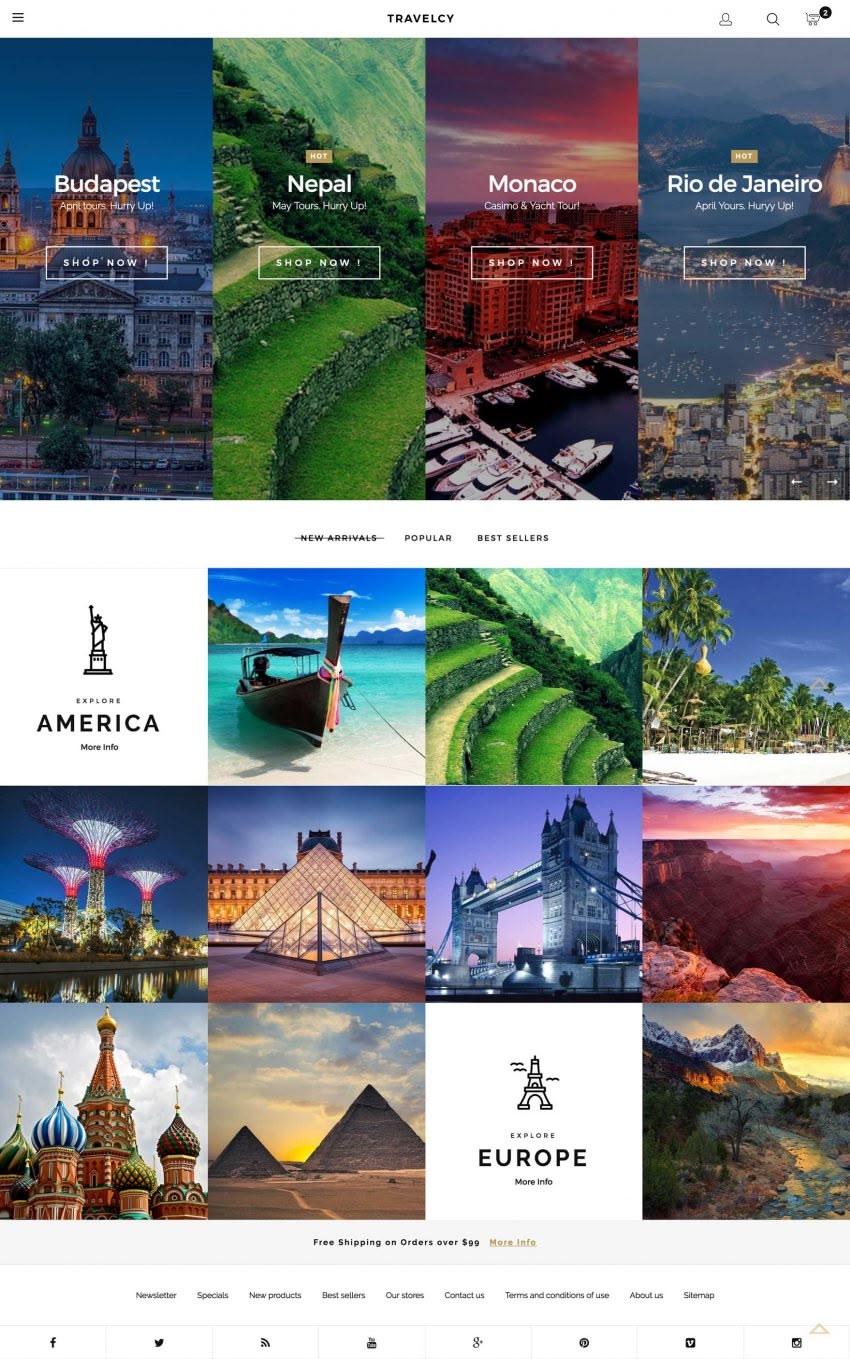 Travelcy Prestashop 1.6 Responsive Template