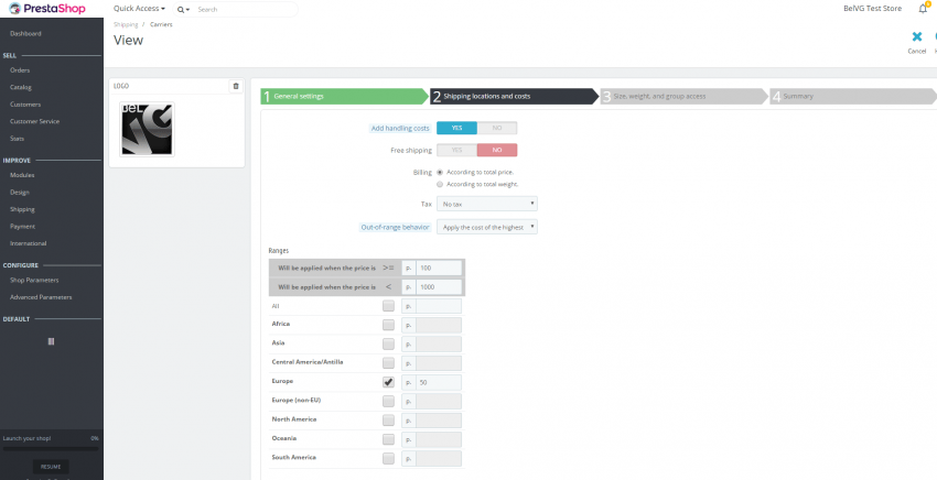 How to Add a Carrier in Prestashop 1.7