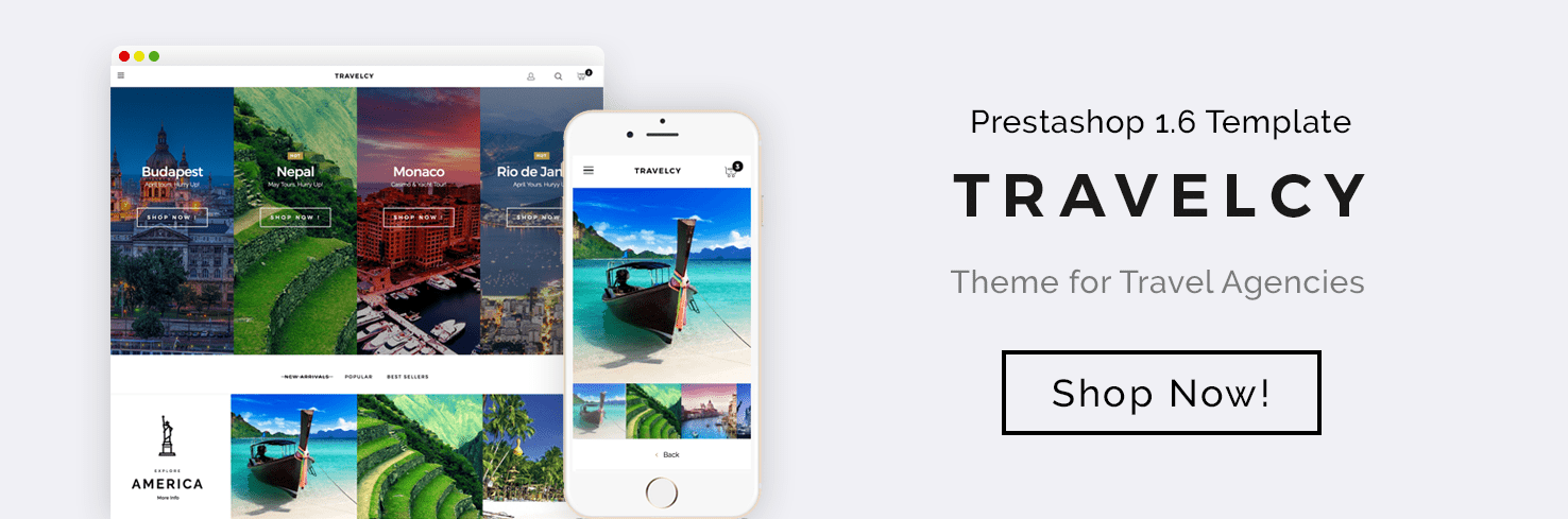Big Day Release: Travelcy Prestashop 1.6 Responsive Template