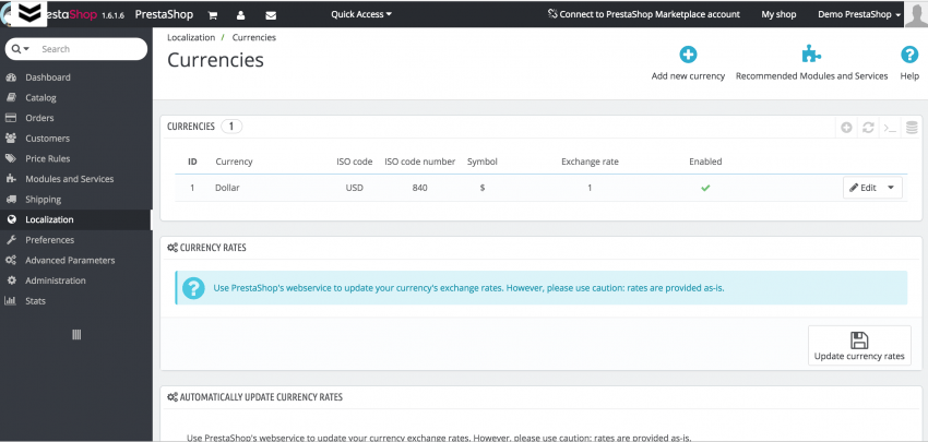 How to Setup Currencies in PrestaShop 1.6 How to Setup Currencies in PrestaShop 1.6