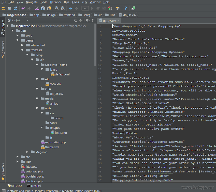magento 2 theme develop
