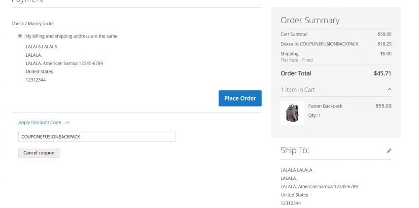 Coupons in Magento 2