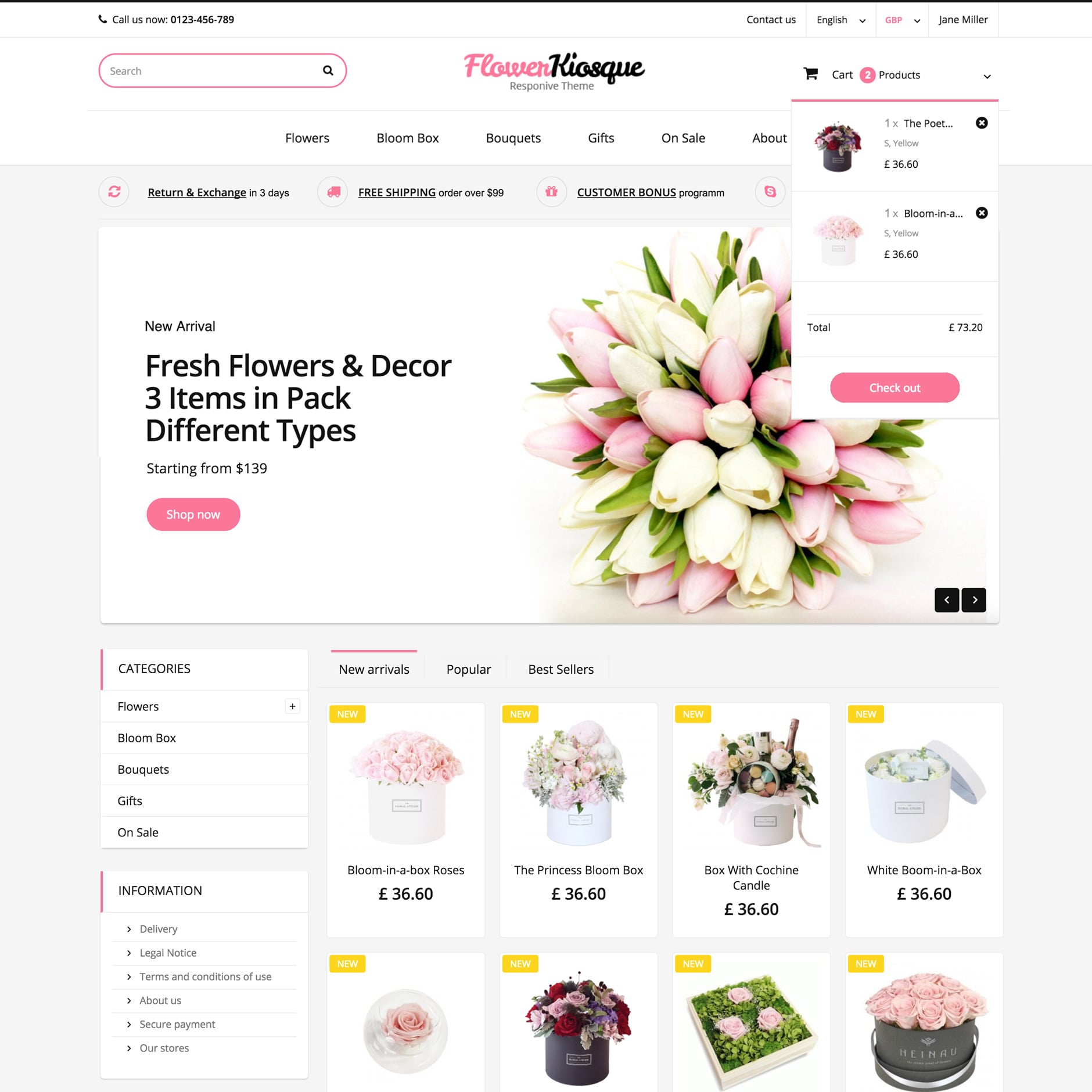 Big Day Release: Prestashop 1.6 Flower Kiosque Responsive Template