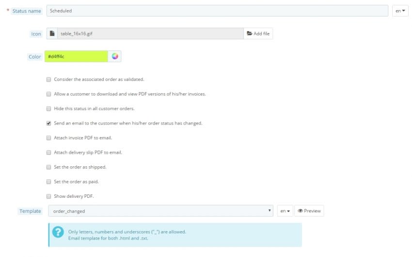 Managing Order Statuses in Prestashop 1.7