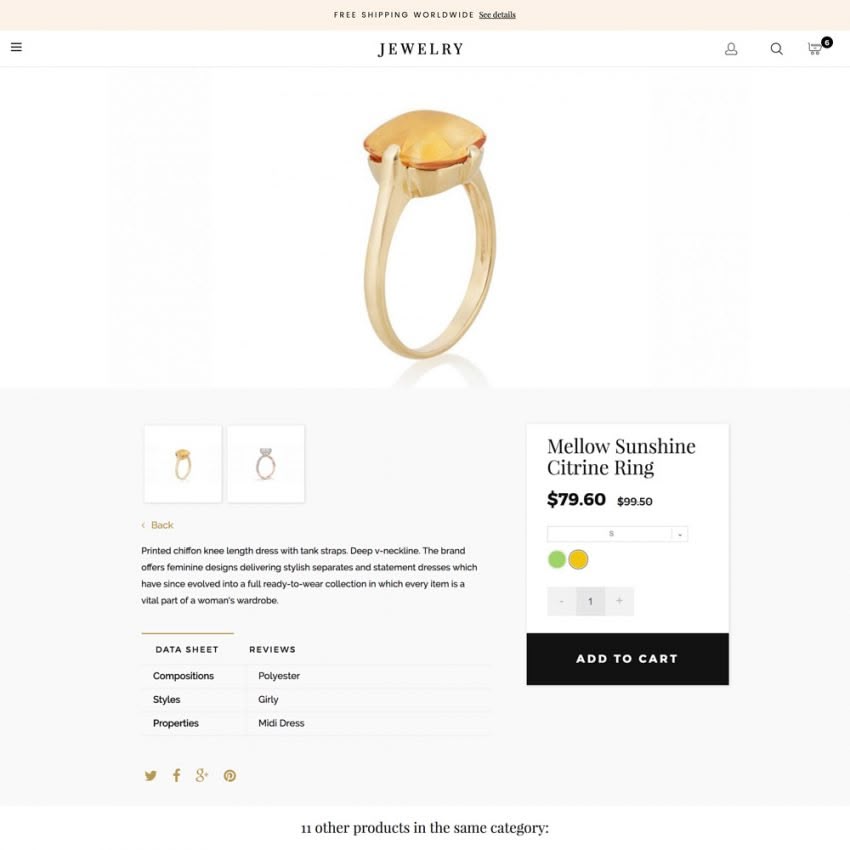 Luxury Jewelry Prestashop 1.6 Responsive Template