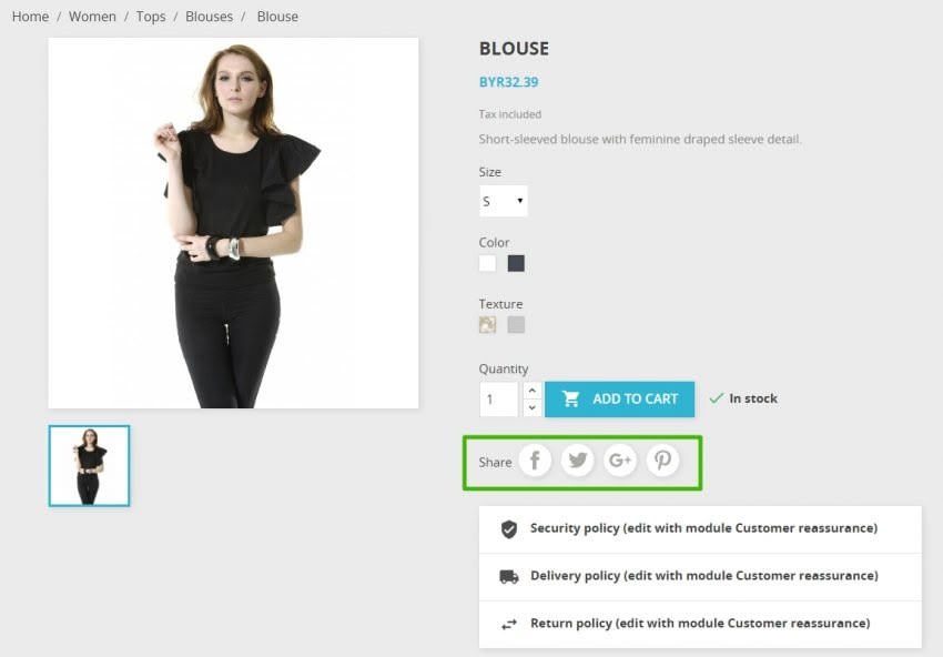 How to Add Social Media Icons & Share Buttons in PrestaShop 1.7 That’s it. Now you know how to connect your web store with social networks.