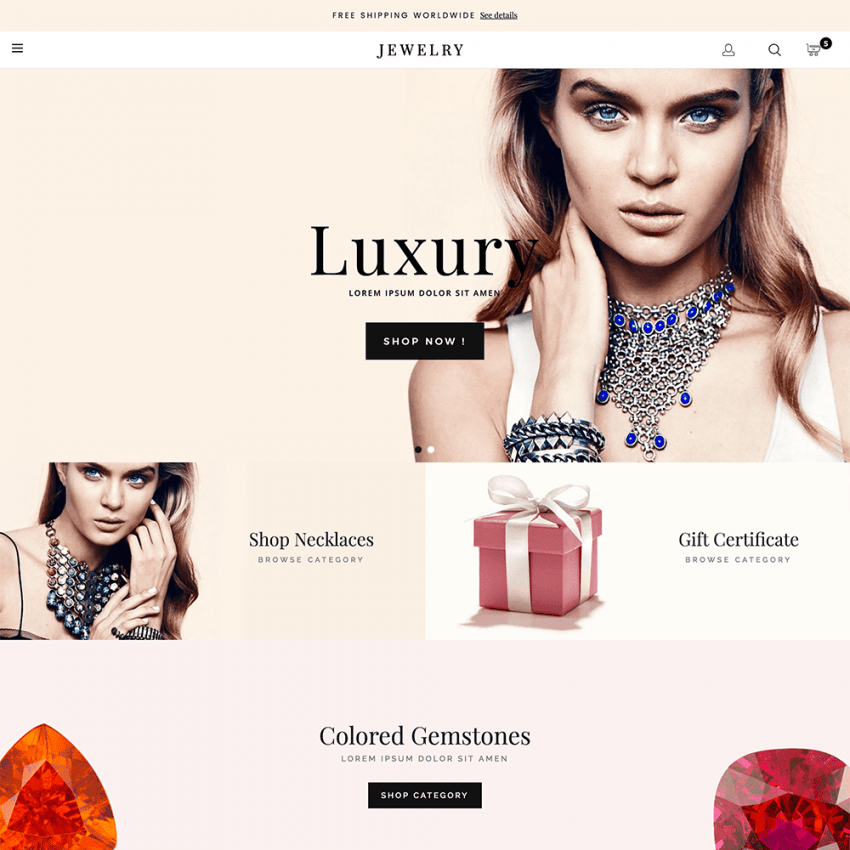 Luxury Jewelry Prestashop 1.6 Responsive Template