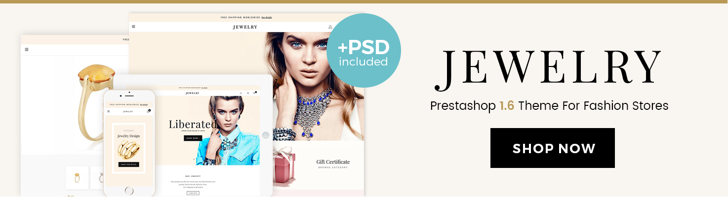 Big Day Release: Luxury Jewelry Prestashop 1.6 Responsive Template