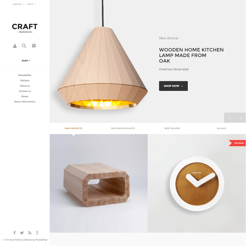 Craft Prestashop 1.7 Responsive Template