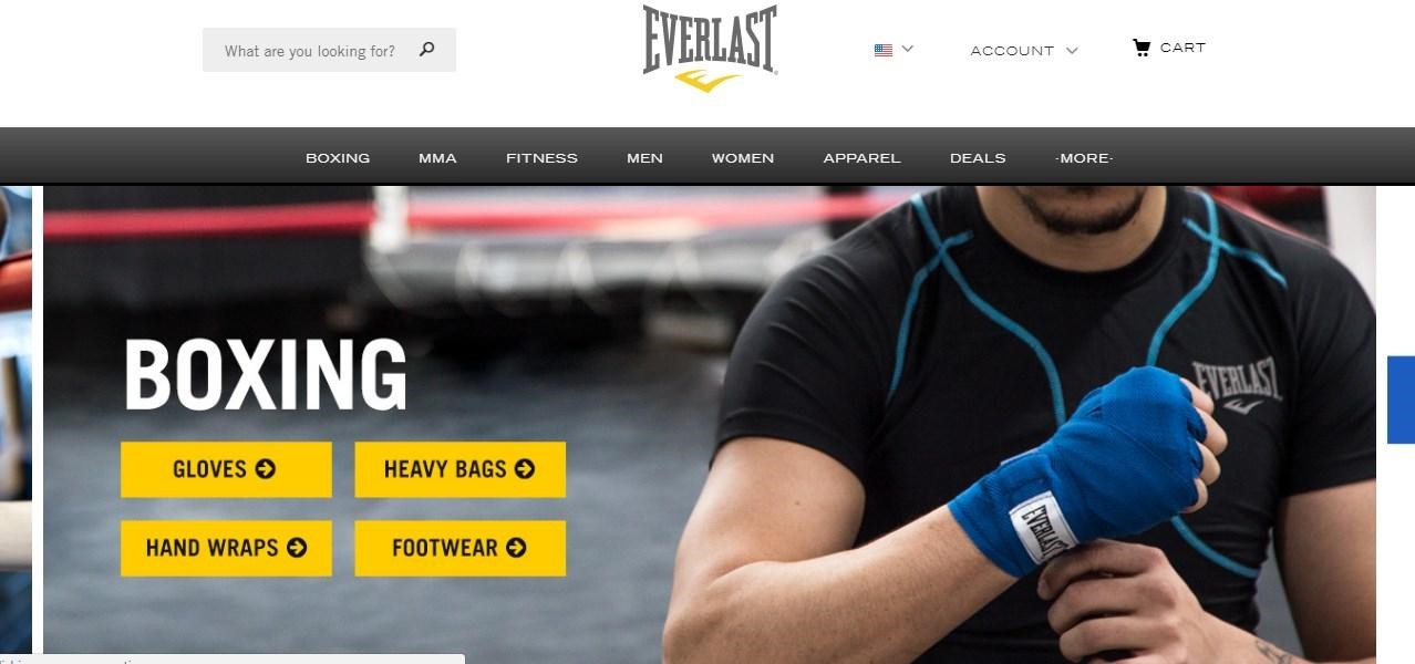 Everlast-homepage