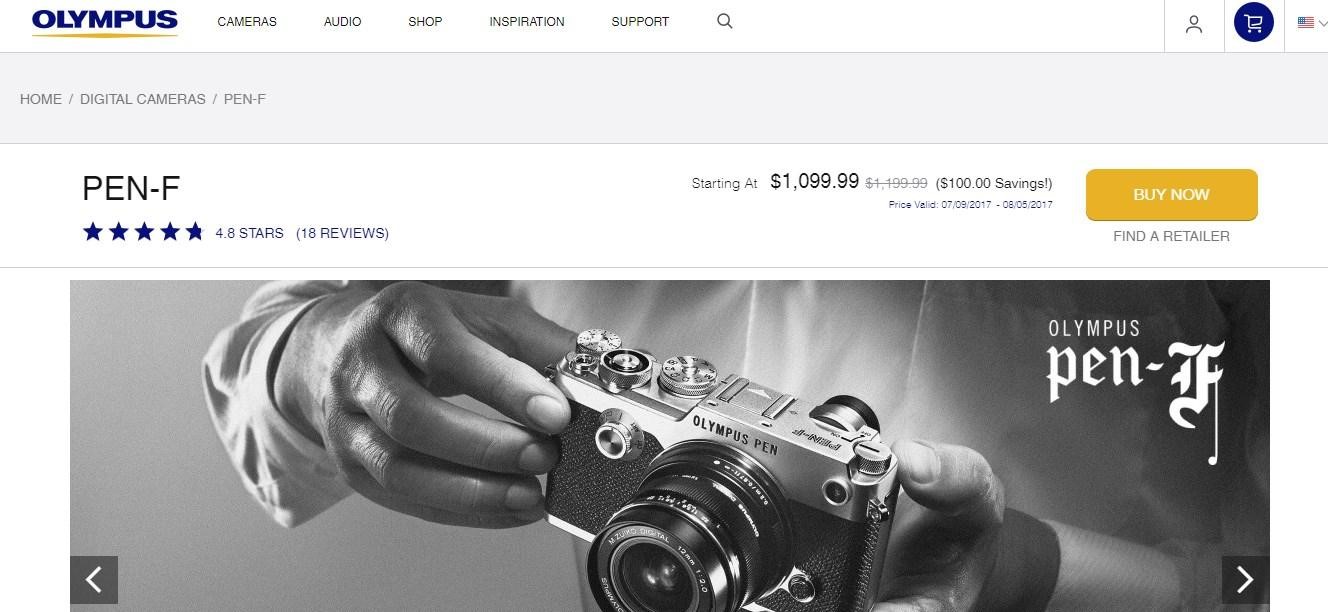 olympus-product-page