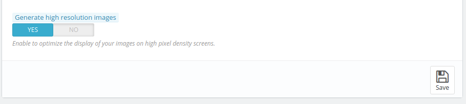 PrestaShop image settings configuration