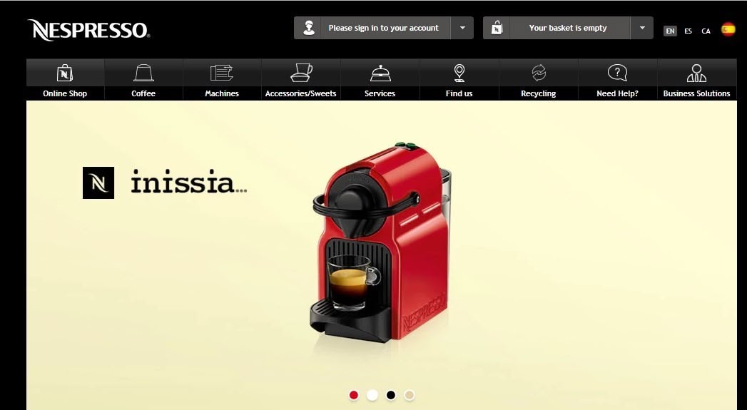 Magento 2 Marketing Strategies nespresso1