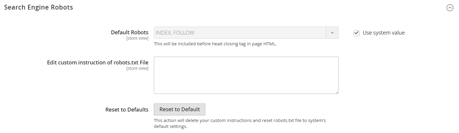 Robots.txt settings in Magento 2 1-robots-magenta