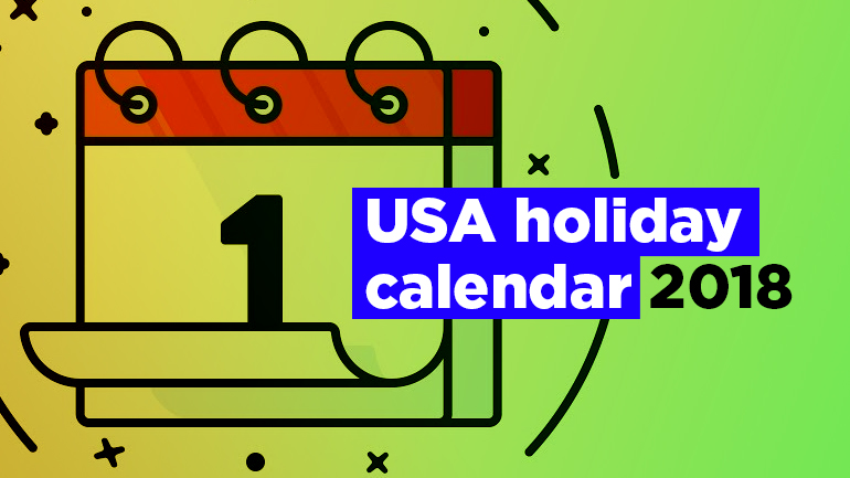 USA holiday calendar 2018