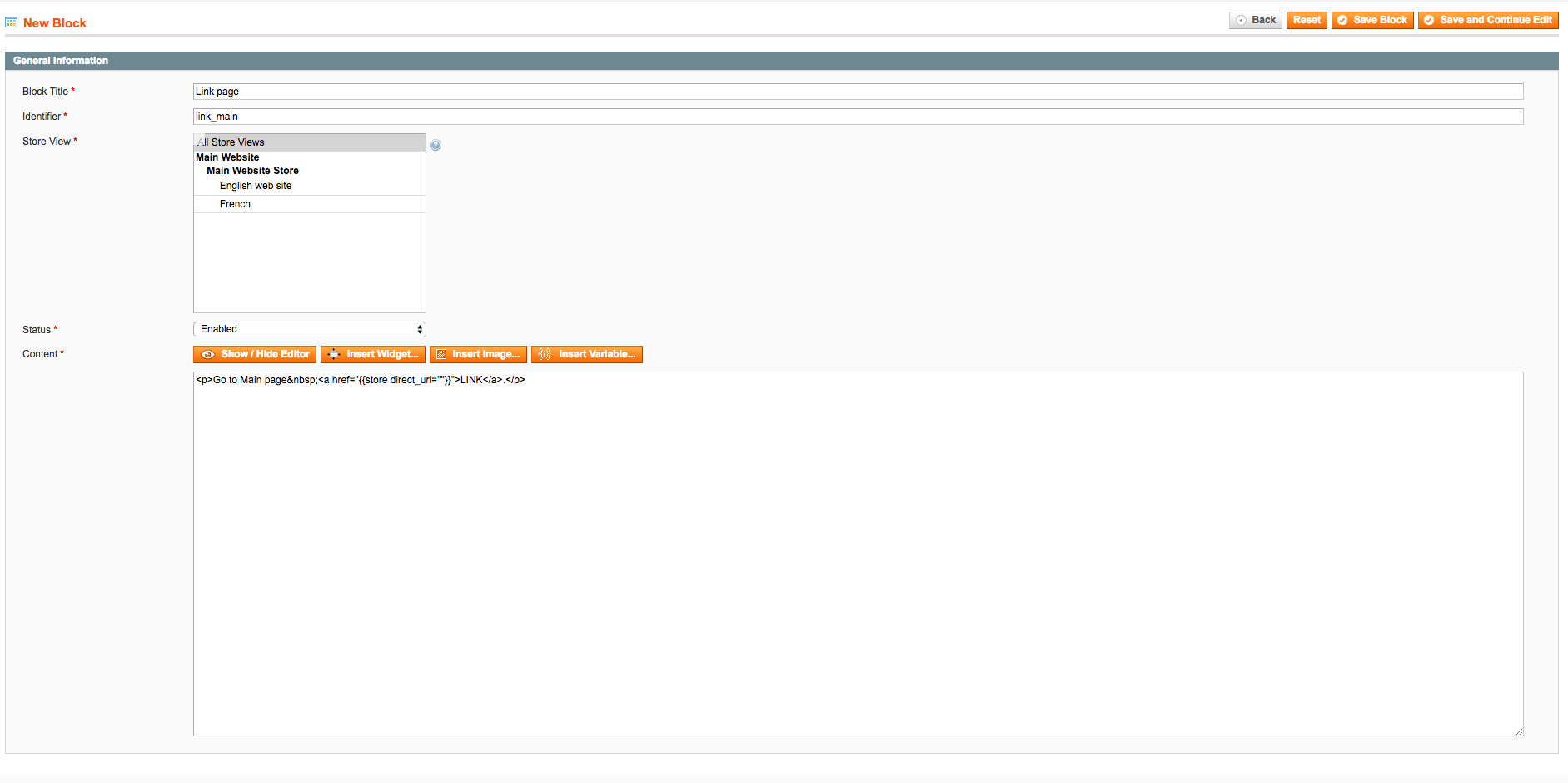 CMS Blocks in Magento 1.9_1