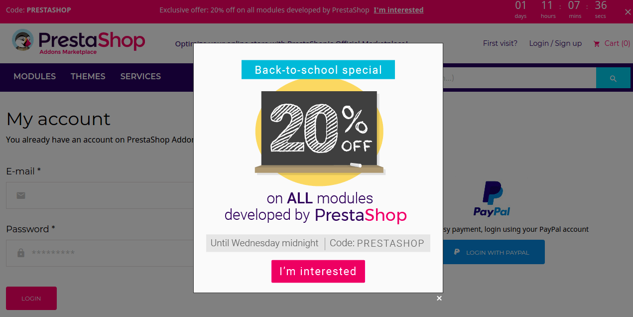 PrestaShop Pop-Up