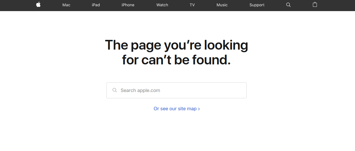 Apple 404 page