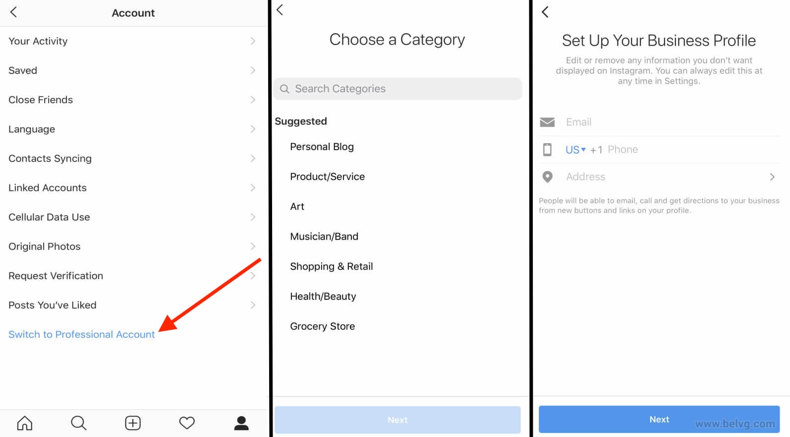 How to set up instagram business account