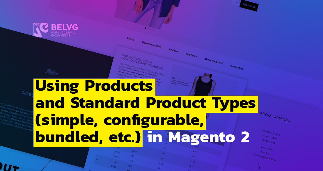 Using Products and Standard Product Types (simple, configurable, bundled, etc.) in Magento 2