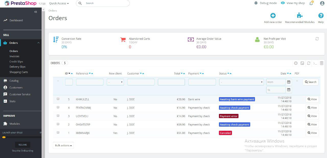 orders dashboard in magento 1.7.5 