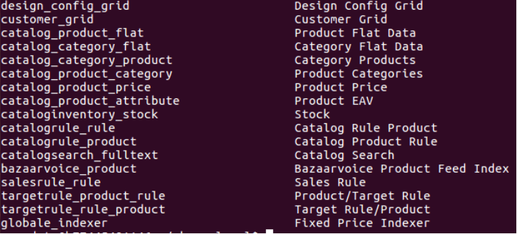 Magento 2 index