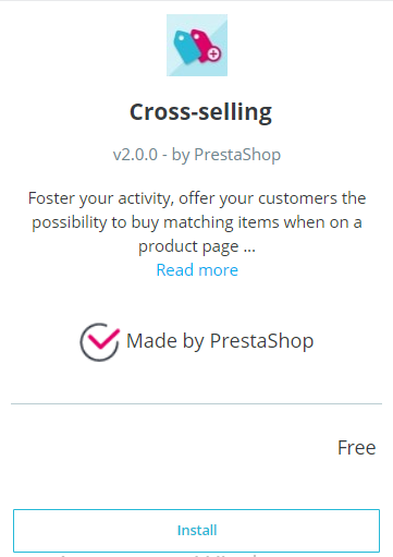 cross selling prestashop