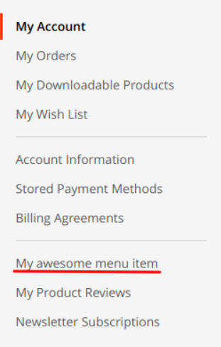 my account magento 2