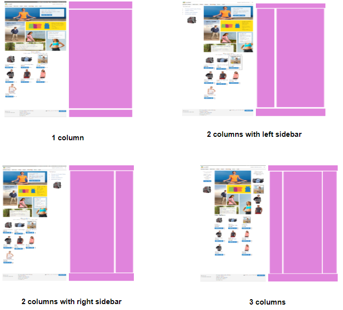 Magento 2 page layouts standard grid