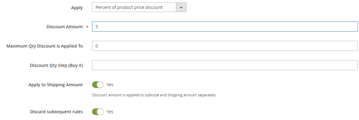 discount amount