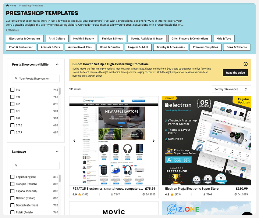 PrestaShop vs OpenCart Comparison | 2026 Update premium themes by PrestaShop