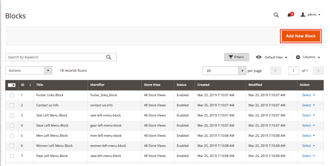 Magento 2.x. How To Edit Footer In Magento 2 add new block magento menu
