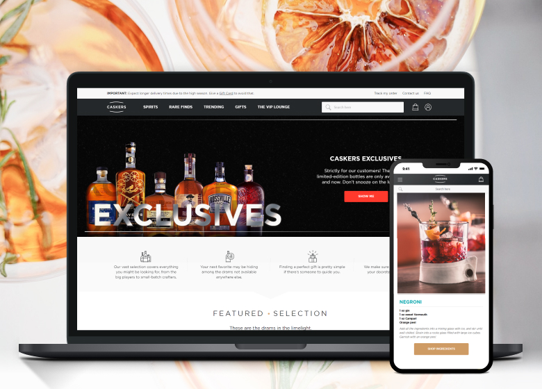 Caskers Magento stores examples