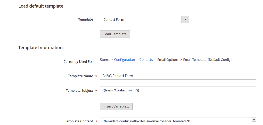 How to add contact form to magento 2