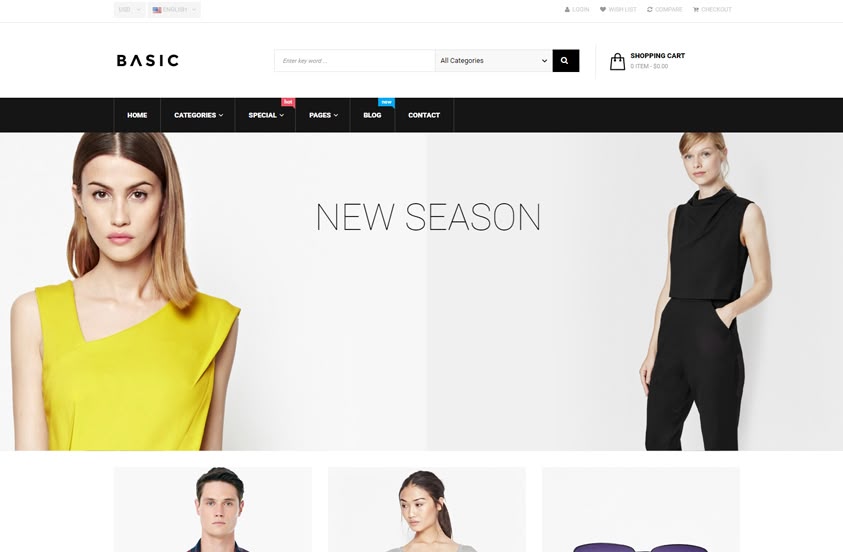 What are the Best Websites to Download Free & Paid Prestashop Themes? basic_free_fashion_prestashop_theme