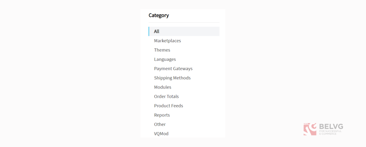 opencart categories