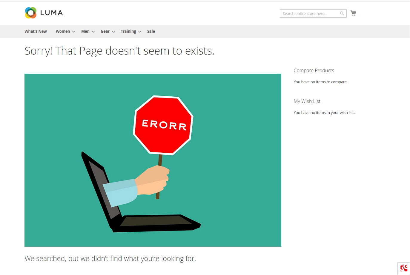 custom 404 page magento