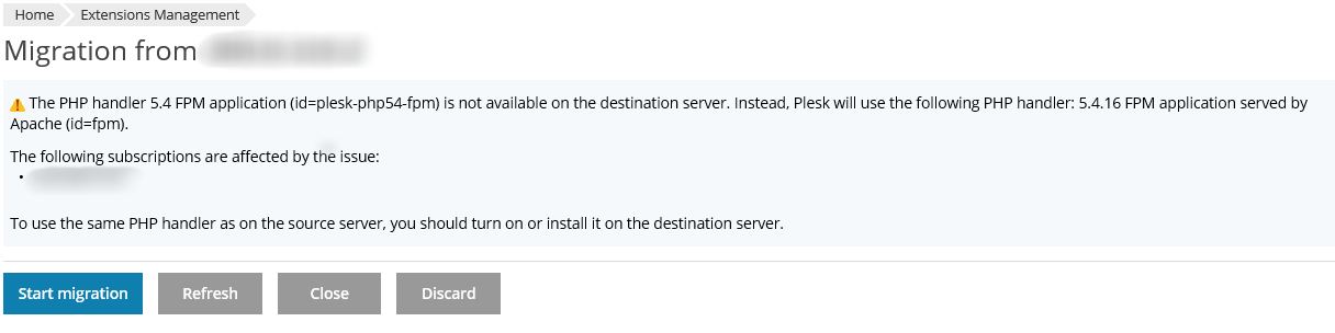 PrestaShop server migration in Plesk