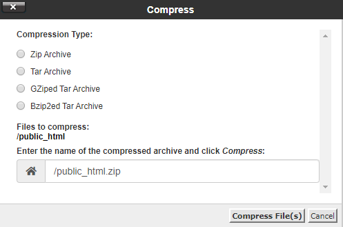 compress files in prestashop