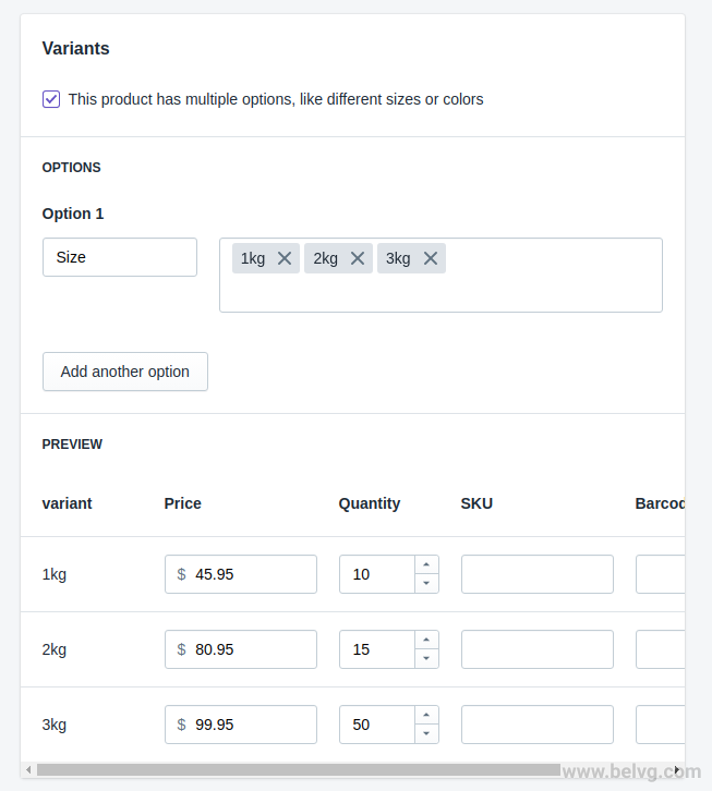 shopify customization - add products to shopify