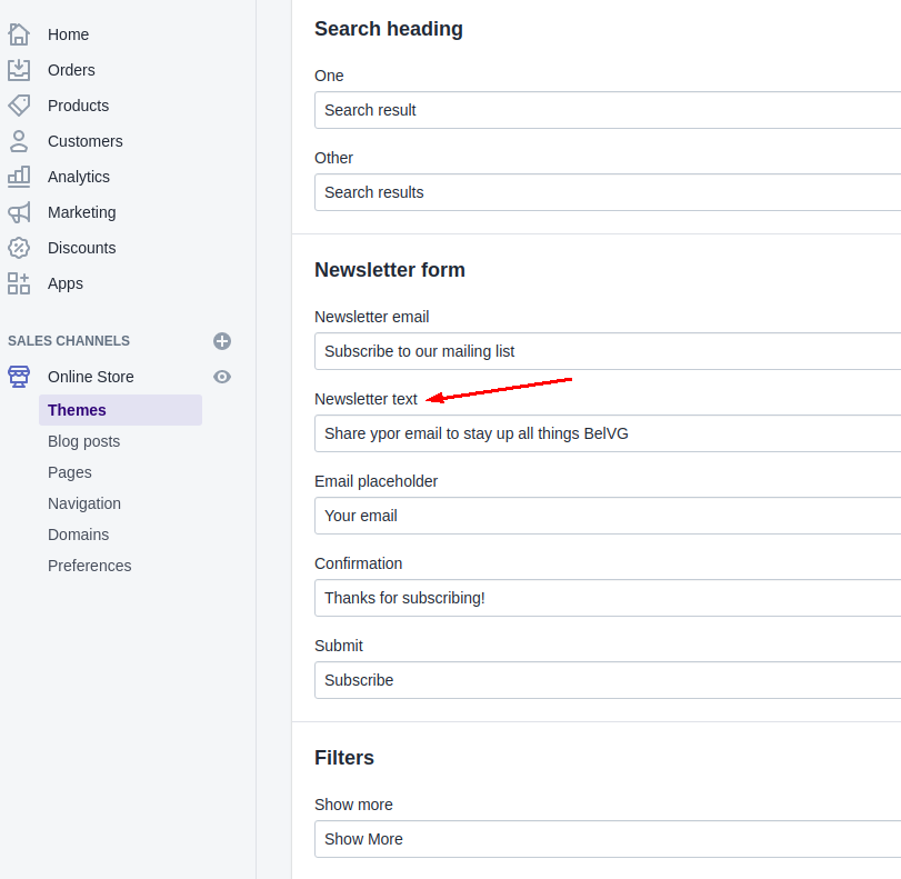how to edit footer in shopify