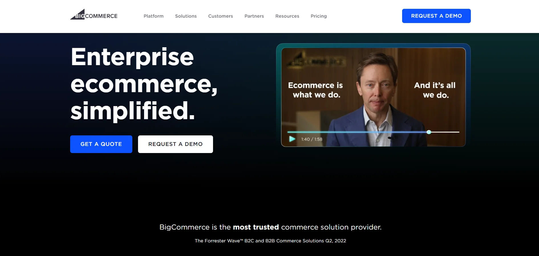 BigCommerce screen