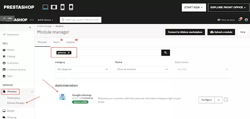 How To Generate A Sitemap In PrestaShop 8 & Add it to Google Search Console creation site prestashop