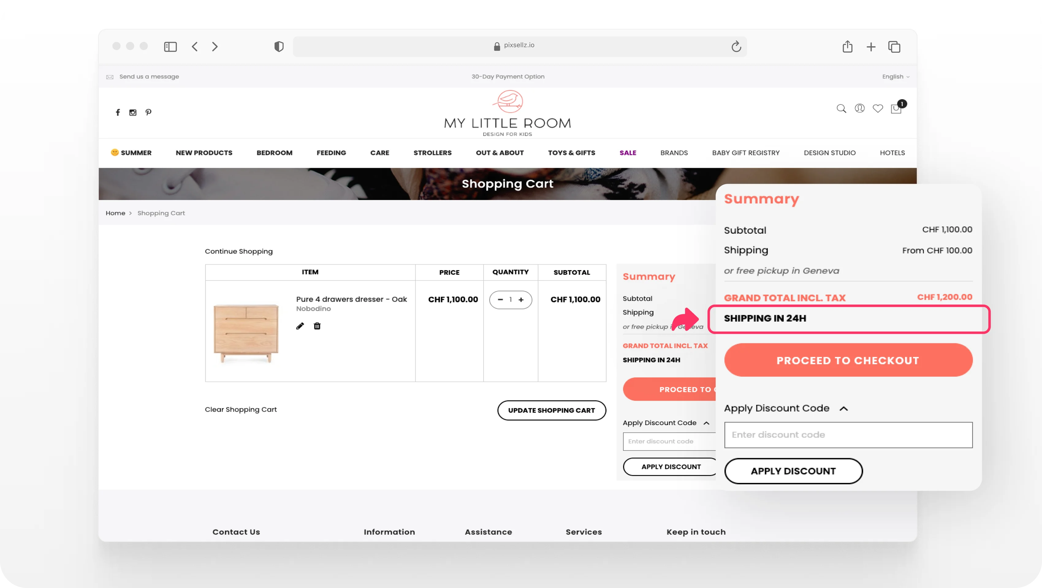 shopping cart design