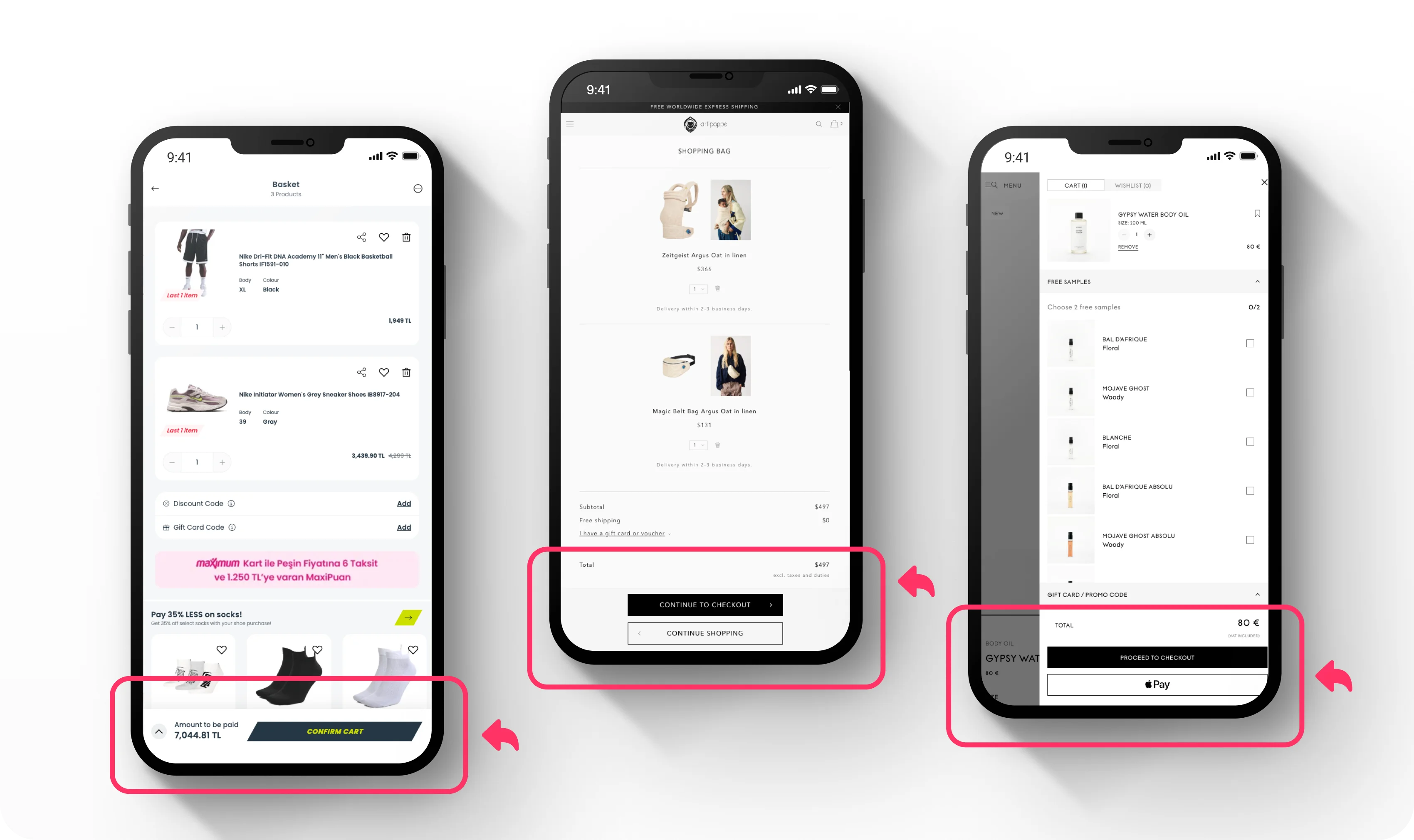Mobile checkout screen with thumb-friendly payment action