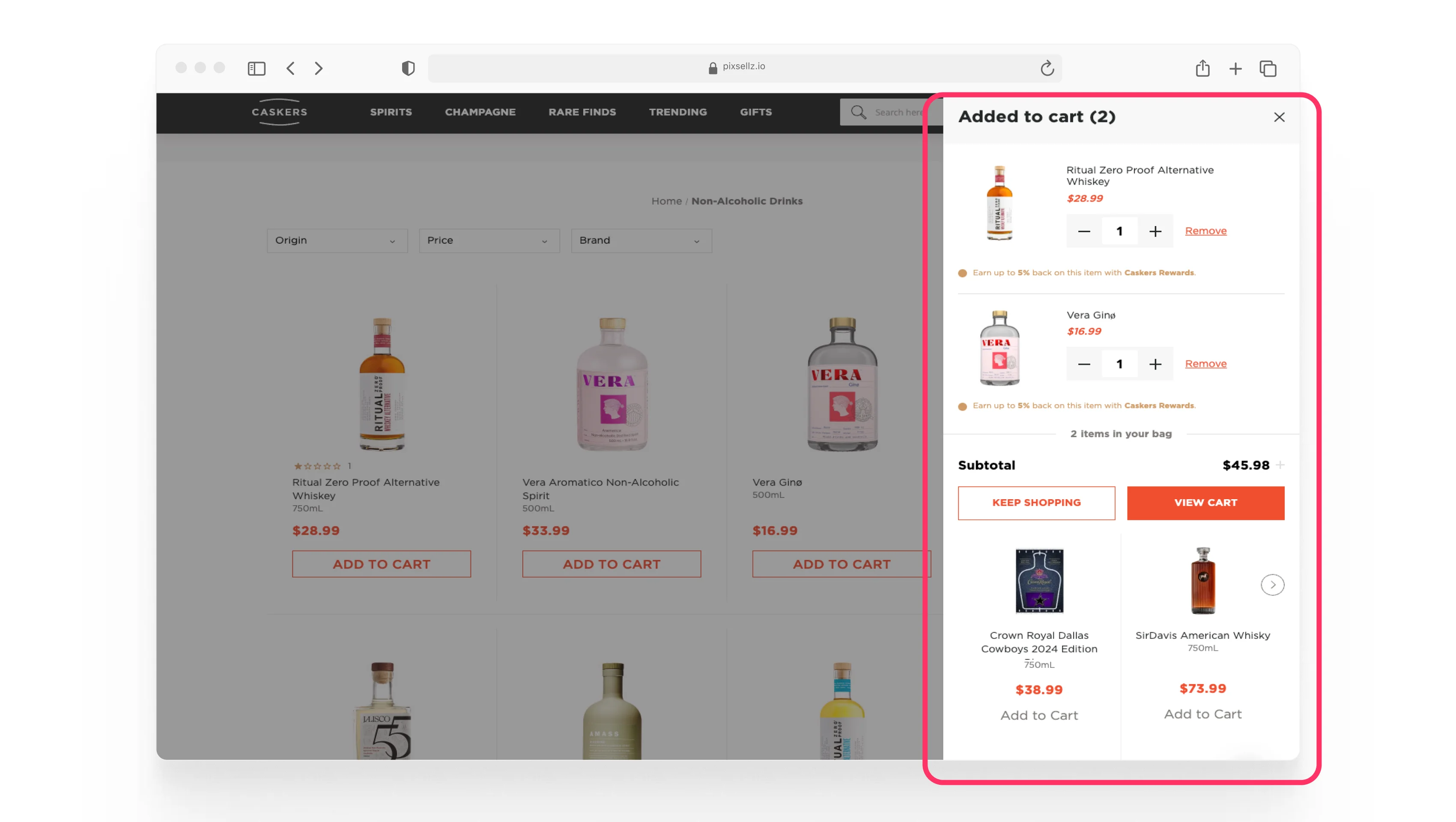 ux for ecommerce cart