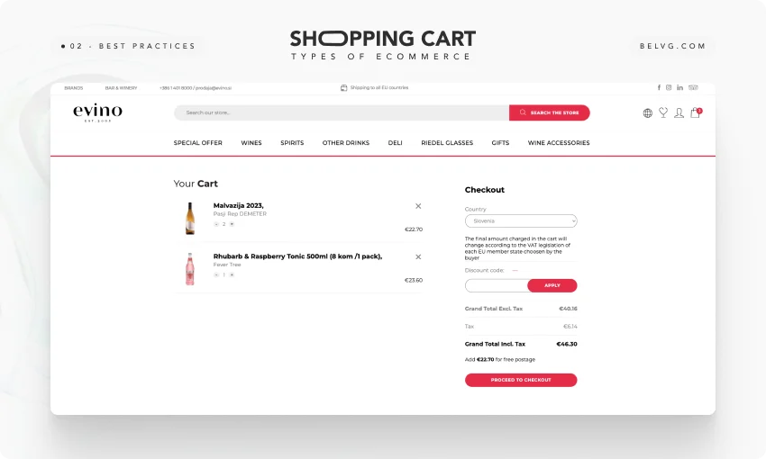 features of shopping cart